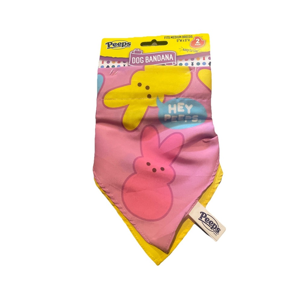 Peeps Dog Bandana - Fits Small Breeds Easter 2 Pack Stylish Pet Accessories